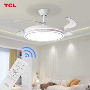 36W  hanging fan light bedroom indoor led ceiling fan with lights remote control fan lamp lighted