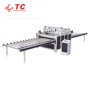 TC roller press mdf panel white glue and  Water Based Cold Glue Sticking Pape laminating machine