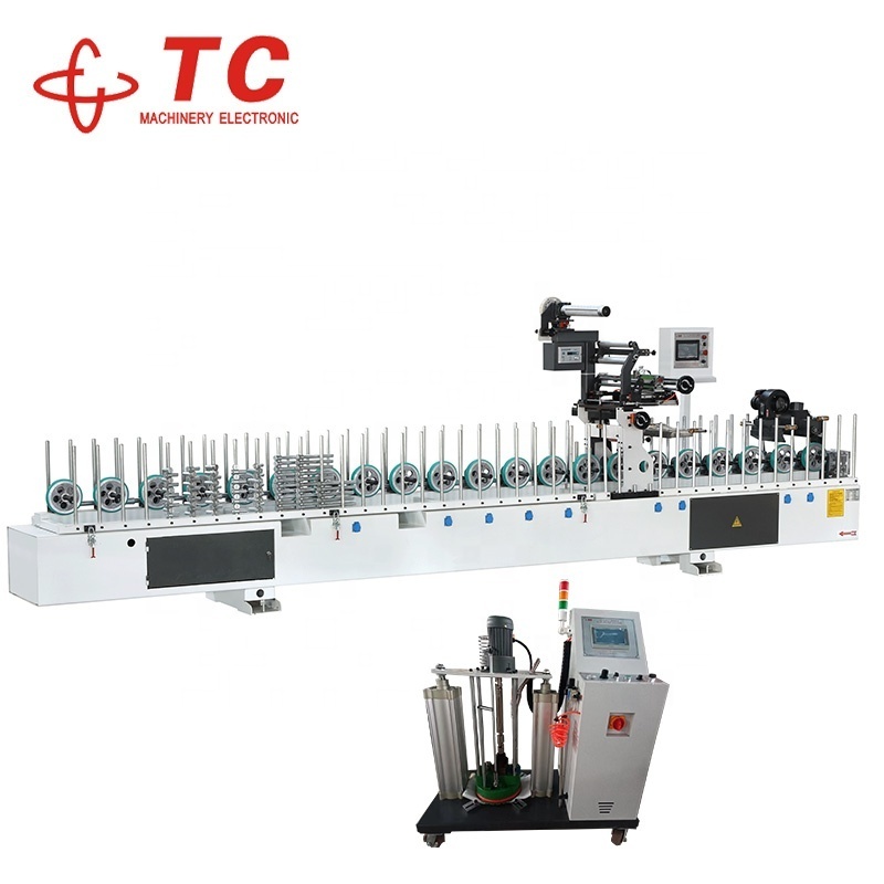 TC source manufacturer  Chinese Supplier Automatic Wrapping Machine With Roller Glue System For Cabinets