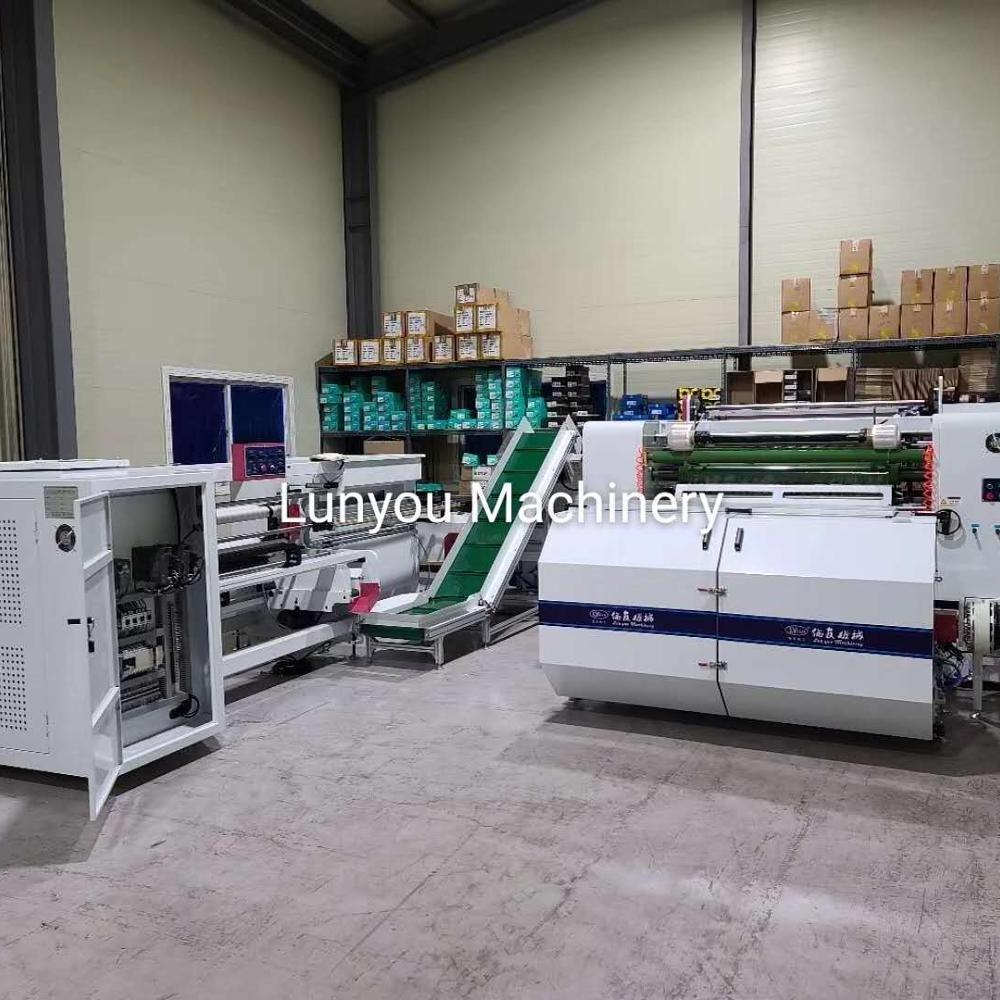 High speed fully automatic adhesive bopp packing tape slitting rewinding machine