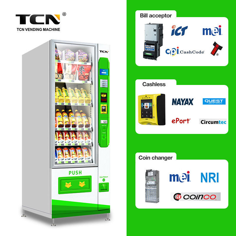 TCN Automated Cold Water Bottled Water Coin Operated Vending Machines For Sale