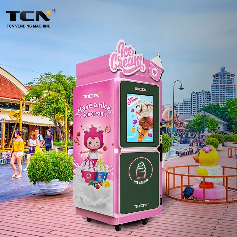 TCN Ice Cream Vending Machine Robot Price  Soft Ice Cream Vending Machine for Sale