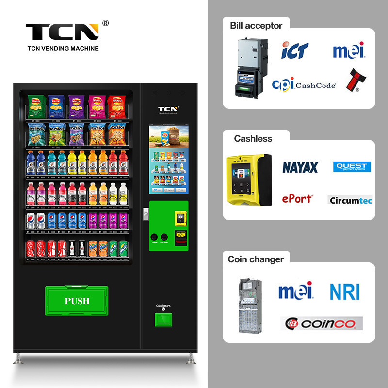 TCN 24 Hours Self-service Store Drinks And Snacks Combo Vending Machine For Food And Drinks Snacks Vending Machine For Sale