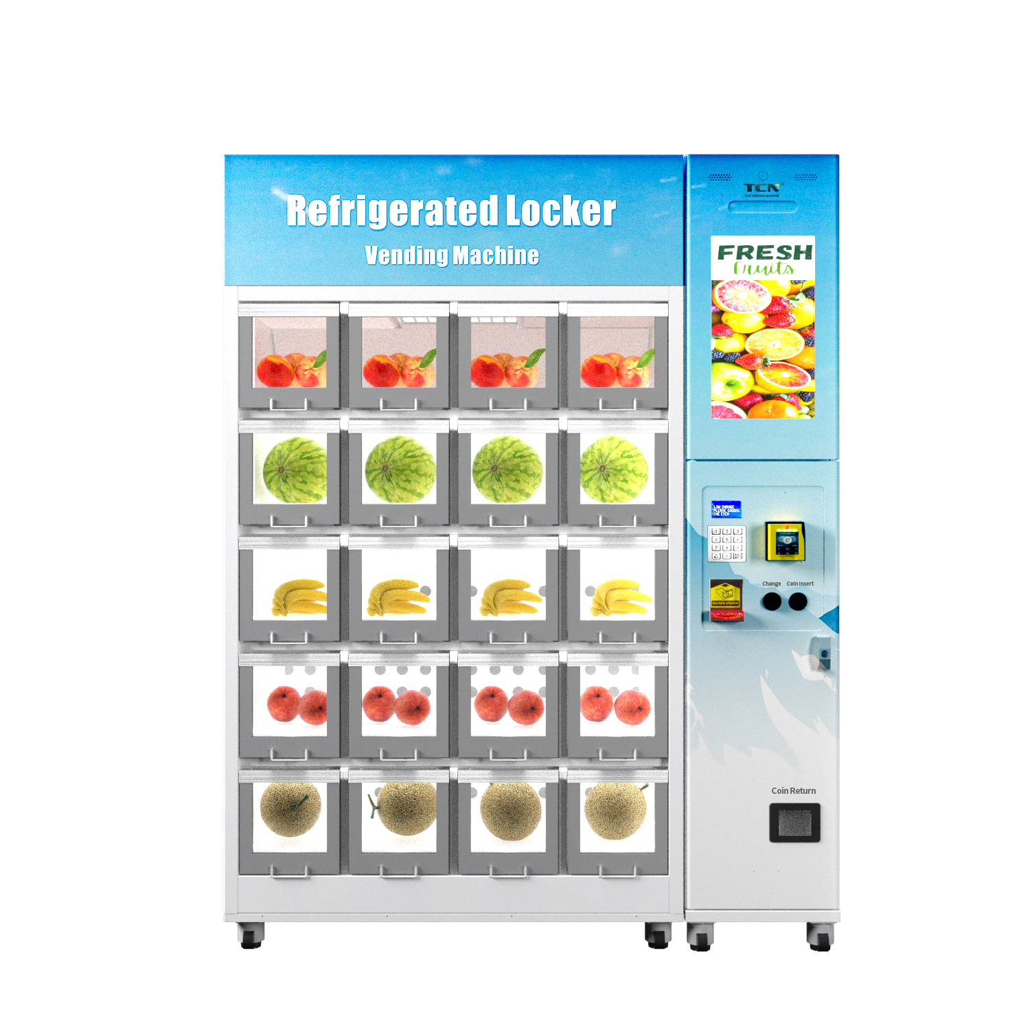 TCN 24/7 Self Service Locker Vending Machine Refrigerated Smart Fridge Vending Machine Fresh Food