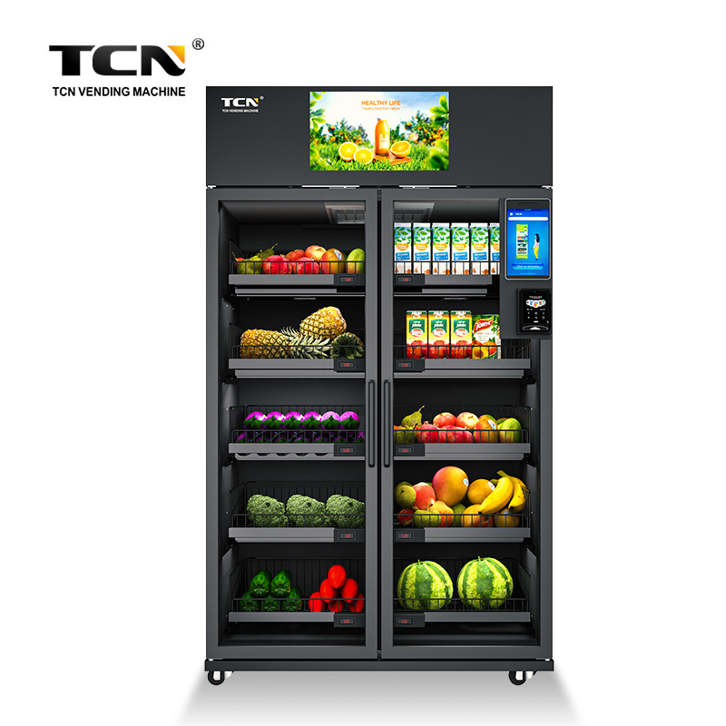 TCN 24/7 Self-Service Fridge Vending Machine Big Capacity Smart Combo Vending Machine