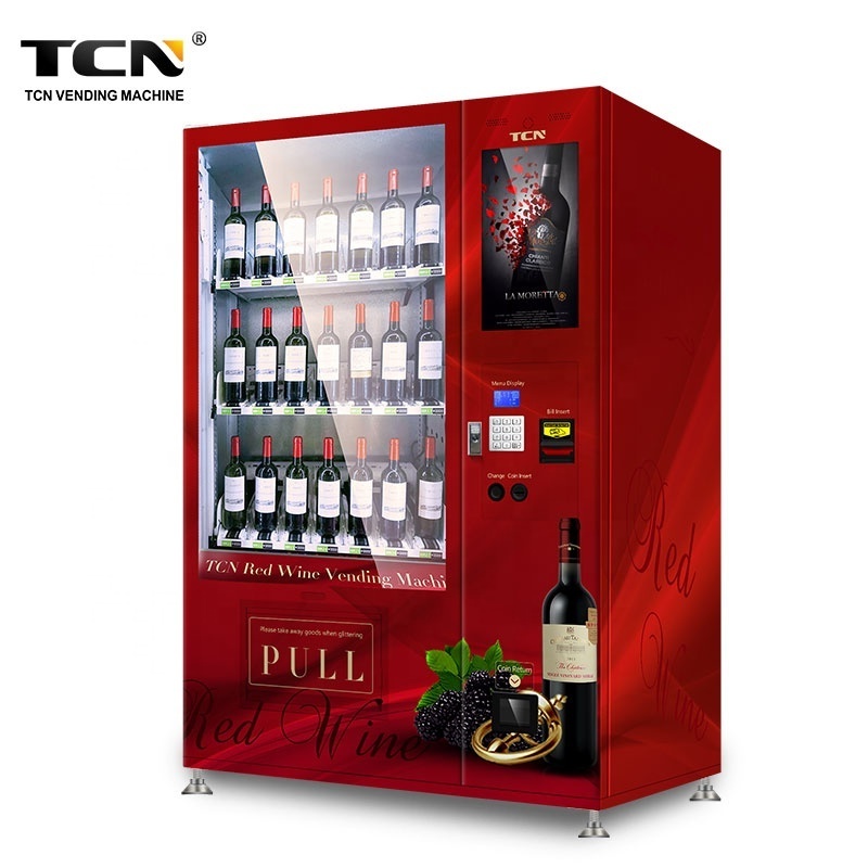 TCN red wine whiskey vending machine beer wine bottle vending machine ...