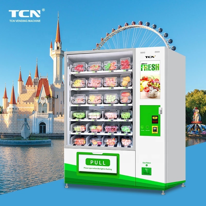 TCN Belt Conveyor Elevator Fresh Healthy Sandwich Vending Machine For Food And Fruits