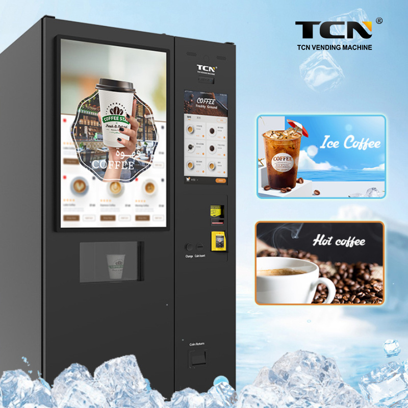 TCN Robot Arm Vending Machine Hot And Cold Coffee Vending Machine Automatic