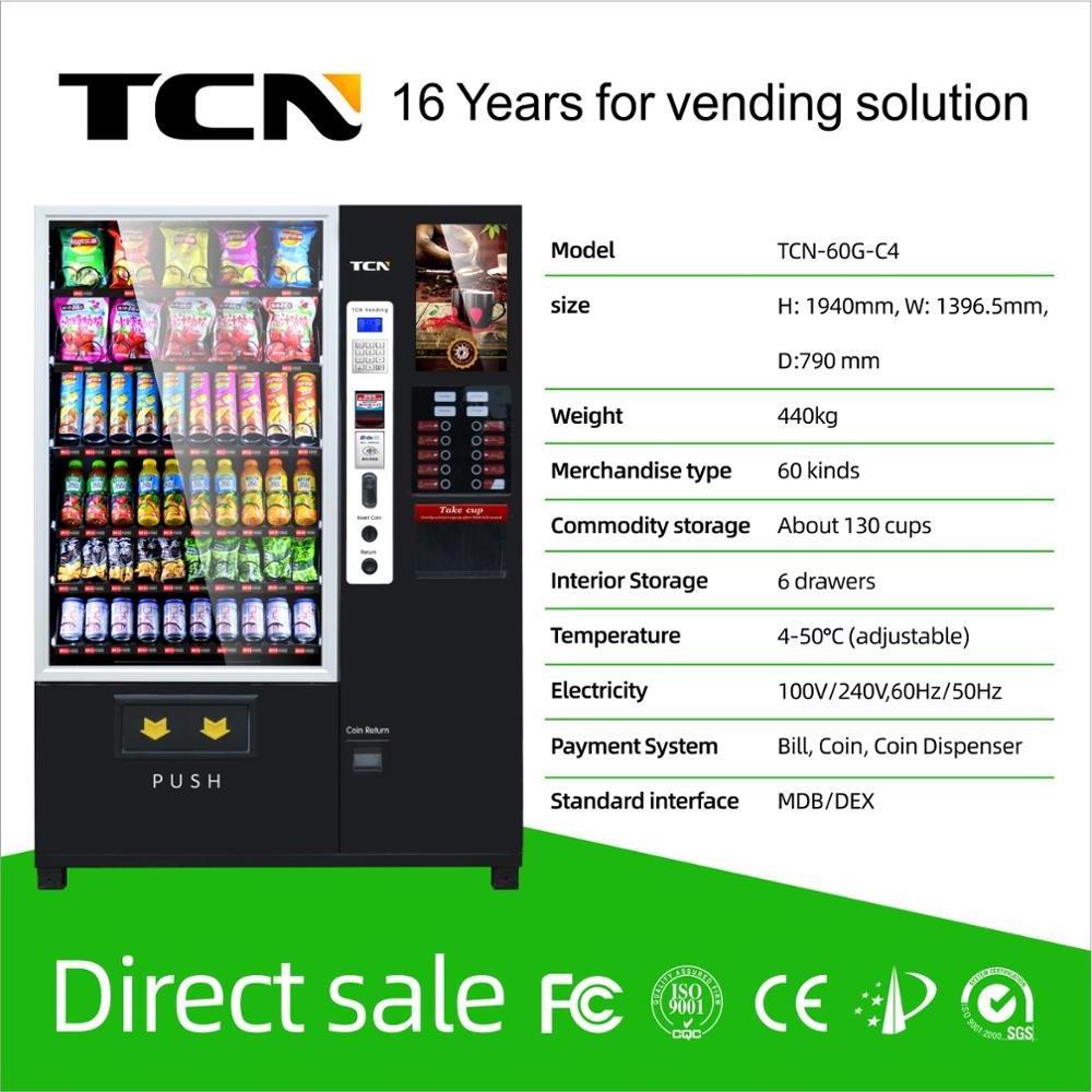 TCN Coffee Bubble Tea Combo Vending Machine Price