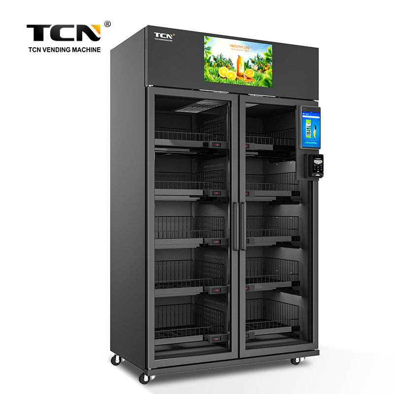 TCN Automatic Self service Fresh Fruit Vending Machine Smart Fridge AI Vending Machine