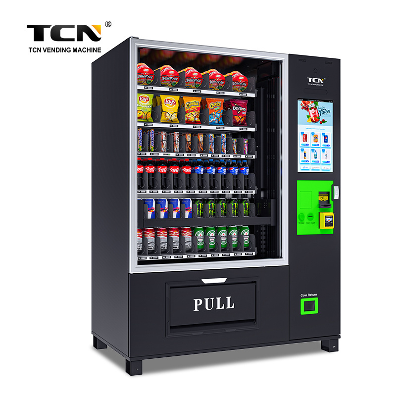 TCN Elevator Vending Machine Bubble Tea Cup Cake Vending Machine For Shopping Mall