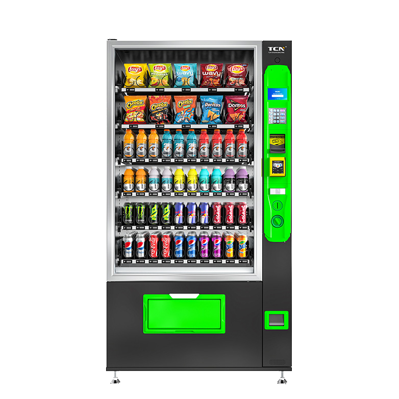 TCN School/Office/Park Maquinas Expendedoras White/Black ISO9001 Snack And Drink  Vending machine