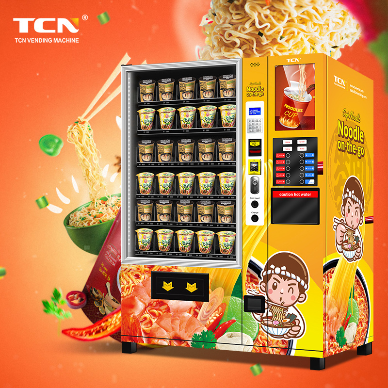 TCN Vending Machine New Style Instant Ramen And Cup Noodle Vending.Machine With Hot Water