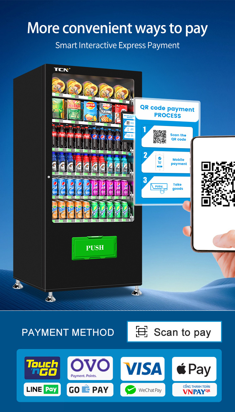 TCN Vending Machine Wholesale Cashless Vending Machine For Snack ...