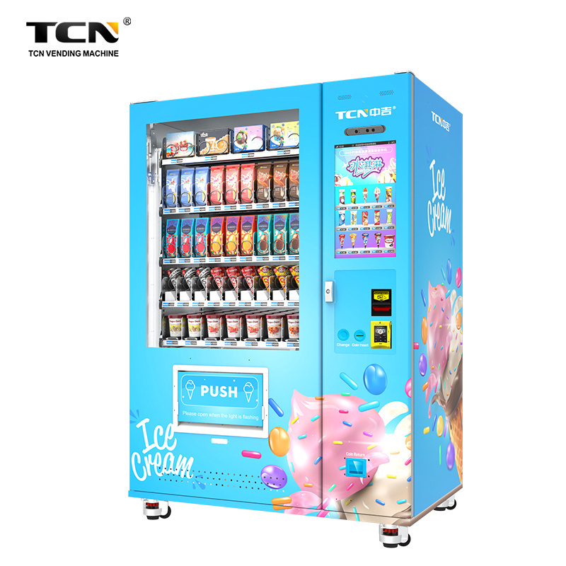 TCN ODM/OEM Automatic Frozen Food Ice Cream Vending Machine Yogurt Food Frozen Vending Machine