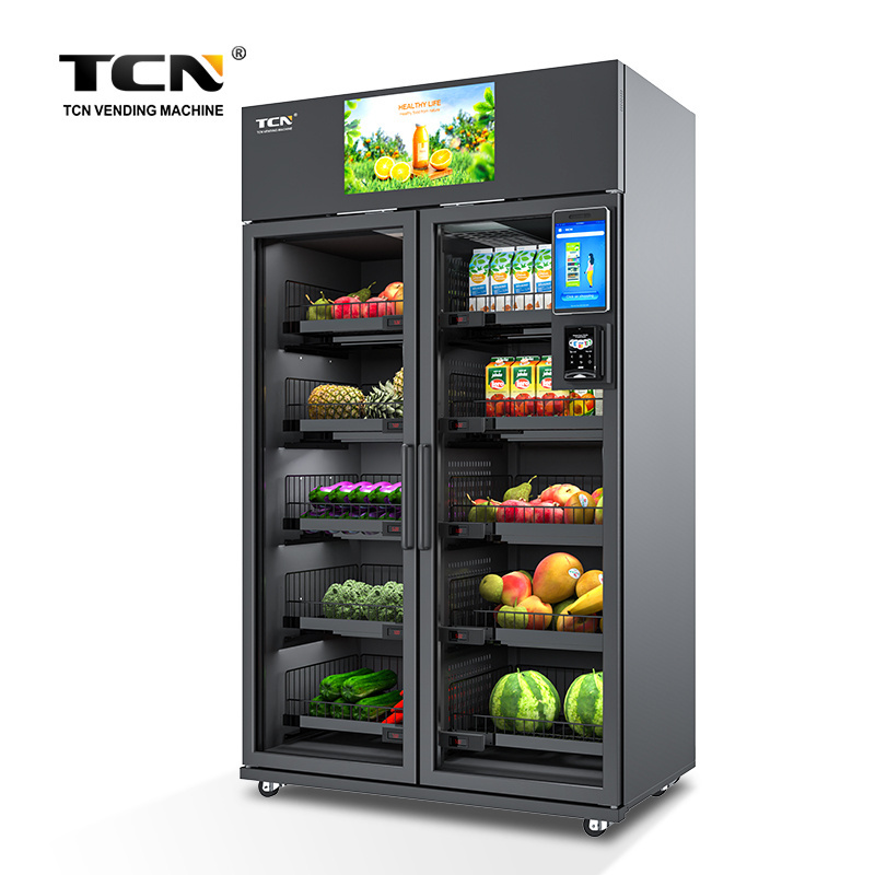 TCN Automatic Self service Fresh Fruit Vending Machine Smart Fridge AI Vending Machine