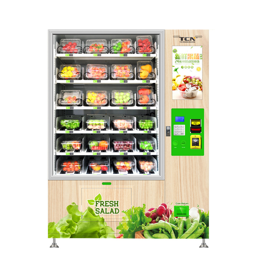 TCN Belt Conveyor Elevator Fresh Healthy Sandwich Vending Machine For Food And Fruits