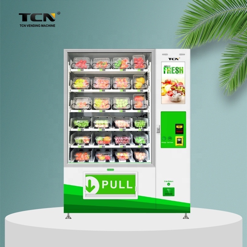 TCN Belt Conveyor Elevator Fresh Healthy Sandwich Vending Machine For Food And Fruits