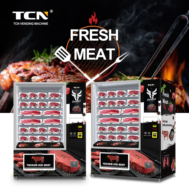 TCN OEM/ODM Vending Machine Fresh Packaged Meat Vending Machines With Refrigeration