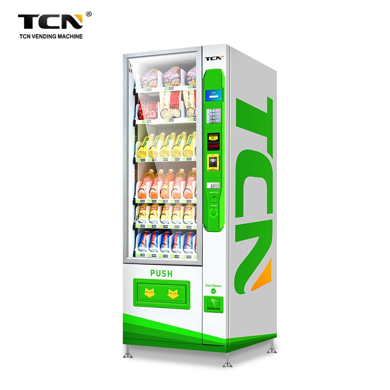 TCN Automated Cold Water Bottled Water Coin Operated Vending Machines For Sale