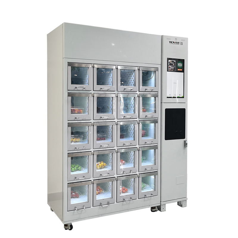 TCN Refrigerated Locker Vending Machine Transparent Window Vending Machine For Sale