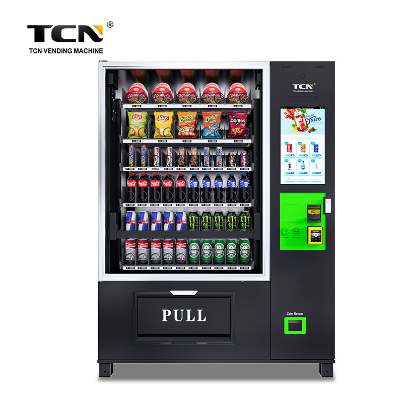 TCN Elevator Vending Machine Bubble Tea Cup Cake Vending Machine For Shopping Mall