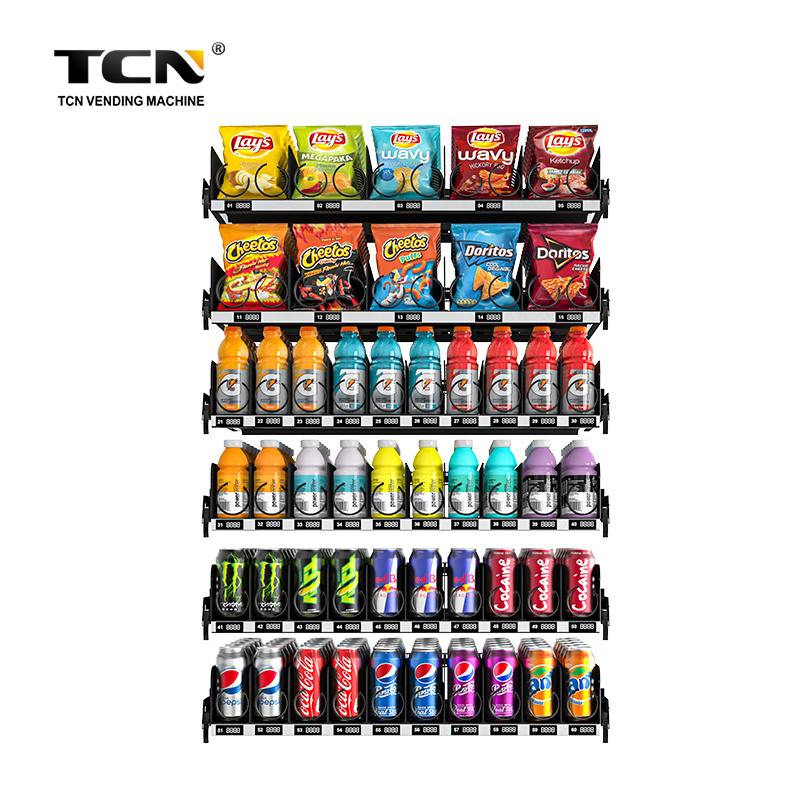 TCN School/Office/Park Maquinas Expendedoras White/Black ISO9001 Snack And Drink  Vending machine