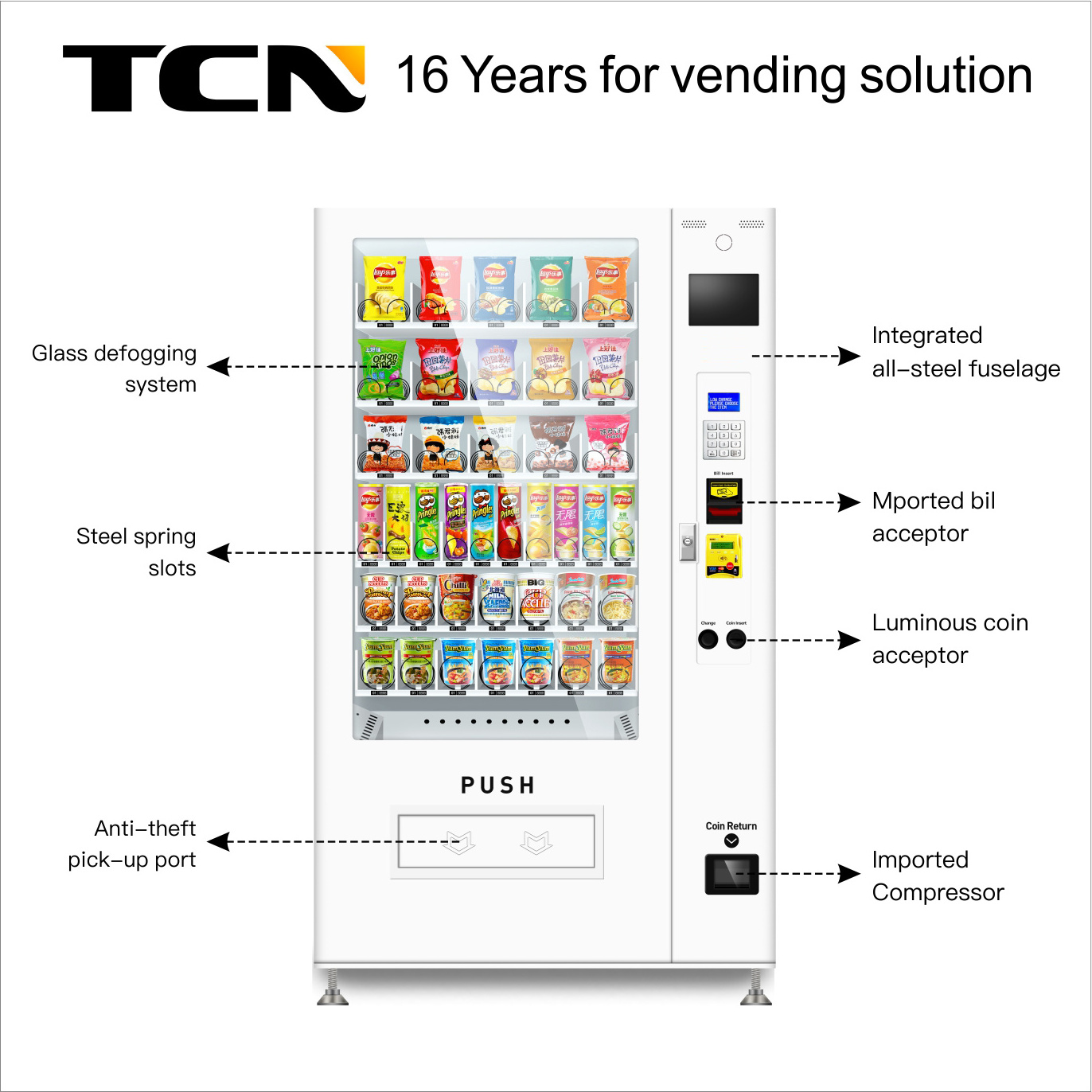 TCN hot sale adult product newspaper magazine book vending machine for sale