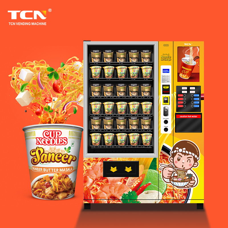 TCN Vending Machine New Style Instant Ramen And Cup Noodle Vending.Machine With Hot Water