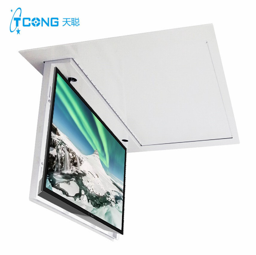 65 inch Remote Control Completely Automatic TV Ceiling Hanger Motorized Ceiling TV Mount Electric Flip Down TV  Lift