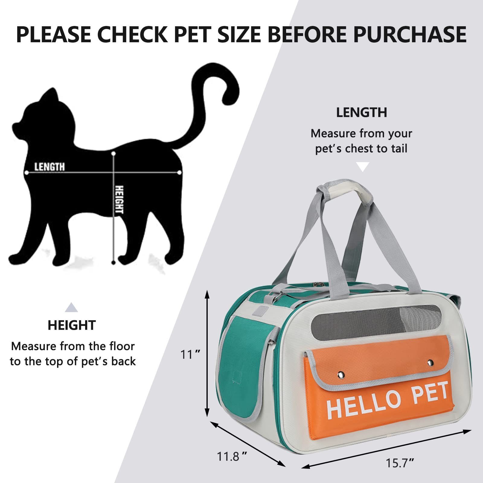 Professional Pet Accessories Portable Folding Cat Puppy Tote Bag Collapsible Breathable Pet Travel Sling Carrier Bags