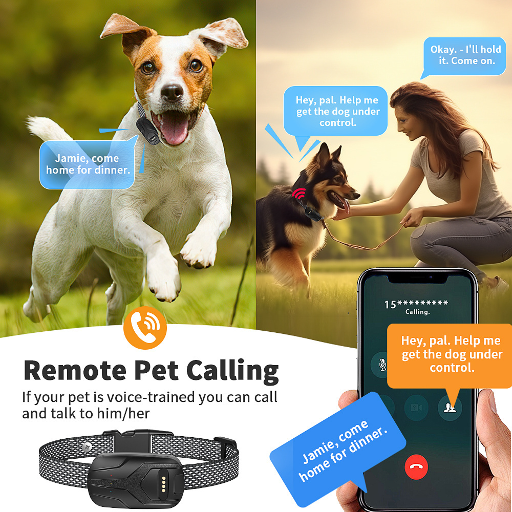 New Arrival Pet Anti-lost GPS activity Monitor Tracking Device 4G Smart Real Time Location Tracking Dog Collar for Tour Hunting