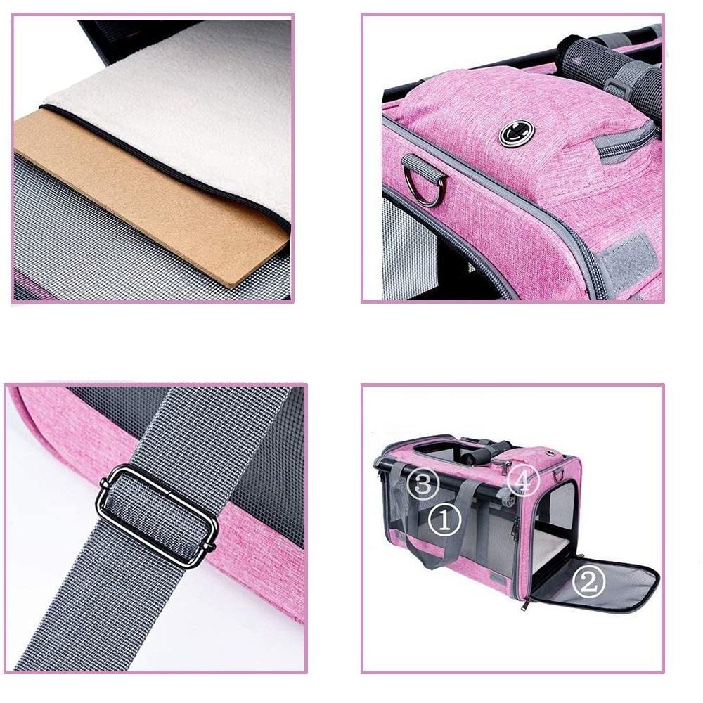 Portable Pet Outdoor Travel Products Soft Sided Foldable Breathable Small Dog Cat Puppy Carrier Sling Bag