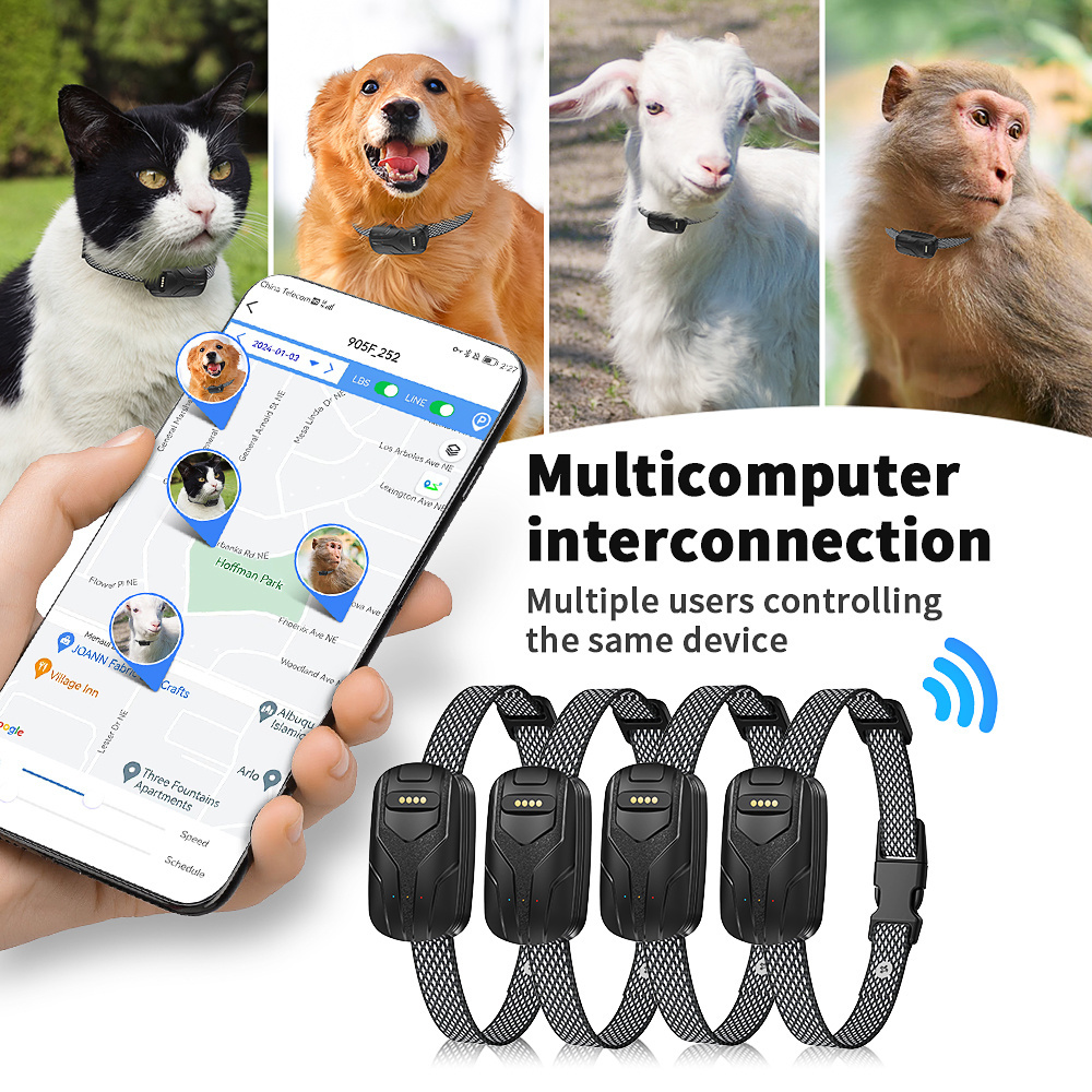 New Arrival Pet Anti-lost GPS activity Monitor Tracking Device 4G Smart Real Time Location Tracking Dog Collar for Tour Hunting