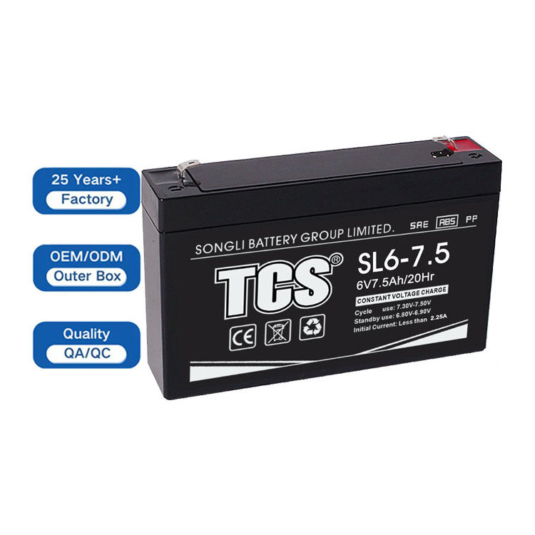 TCS Wholesale Small Size Maintenance Free 20hr Rechargeable 6V 7Ah Batterie Sealed Lead Acid Battery