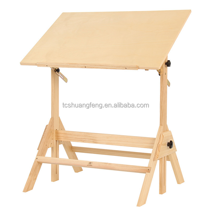 Shuangfeng Painting table art students special kindergarten children graffiti drawing table multi-scene use of wooden table