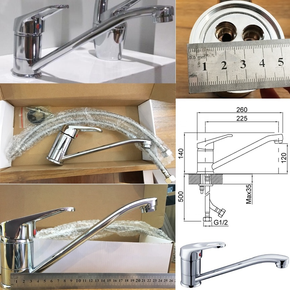 K-2517 Long neck taps commercial kitchen sink faucet with hot and cold function