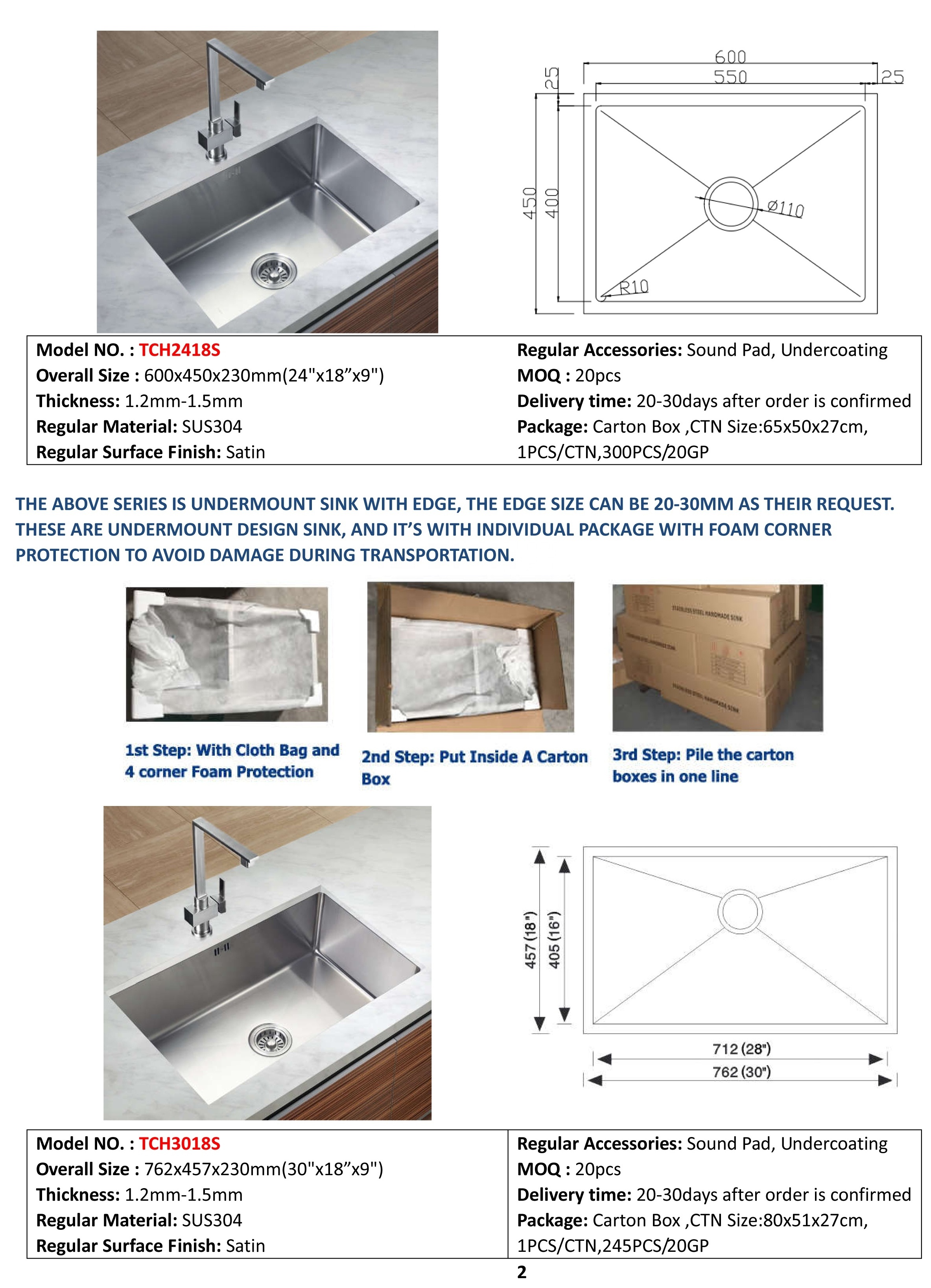 Sink Stainless Steel 18