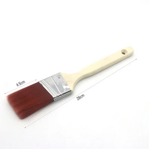 thin red paint brush personalized soft wooden handle painting brush Nylon Wall brush paint