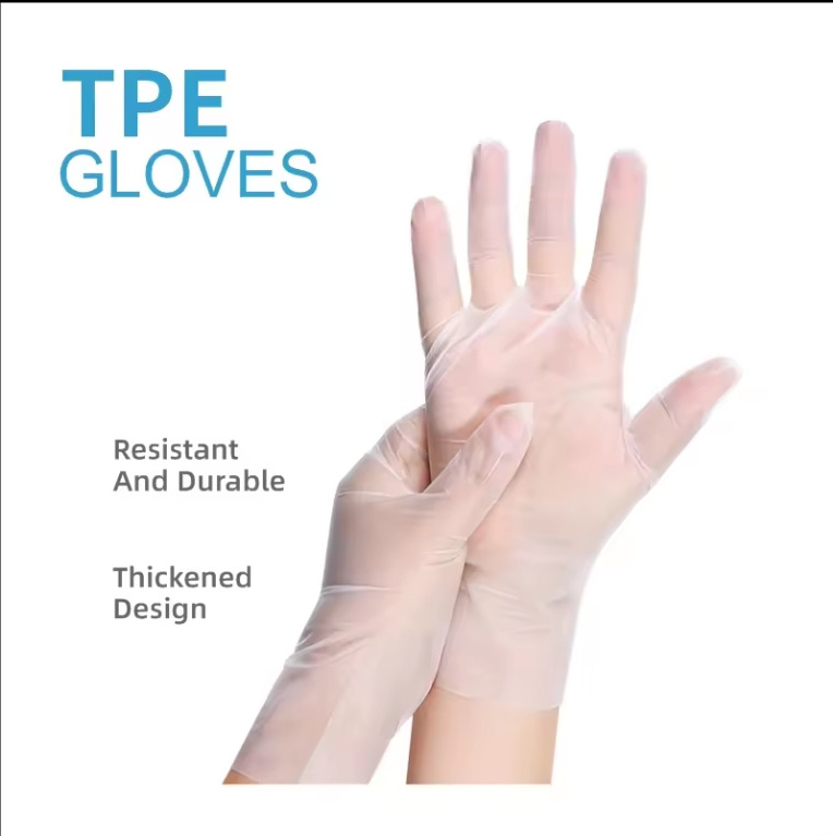 Factory Stock Low Price Kitchen Food Plastic PVC Waterproof Disposable PE Gloves Polyethylene TPE Gloves