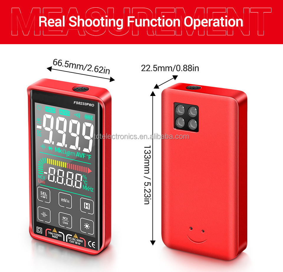 Intelligent burn-proof full-screen touch Digital Multimeter FS8233PRO Touch Screen Rechargeable digital multimeter  FS8233PRO