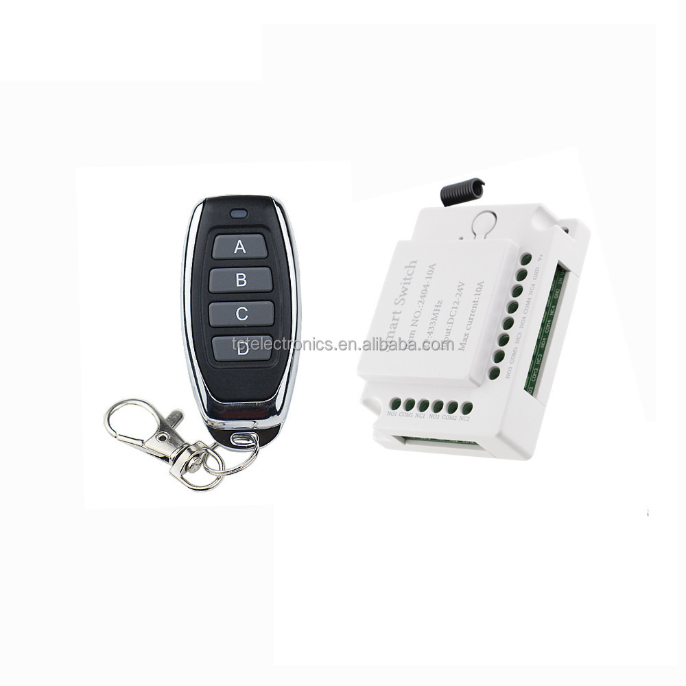 4 way wireless remote control switch DC12V24V, 3 way car tailgate garage door lifting controller Wireless remote control switch