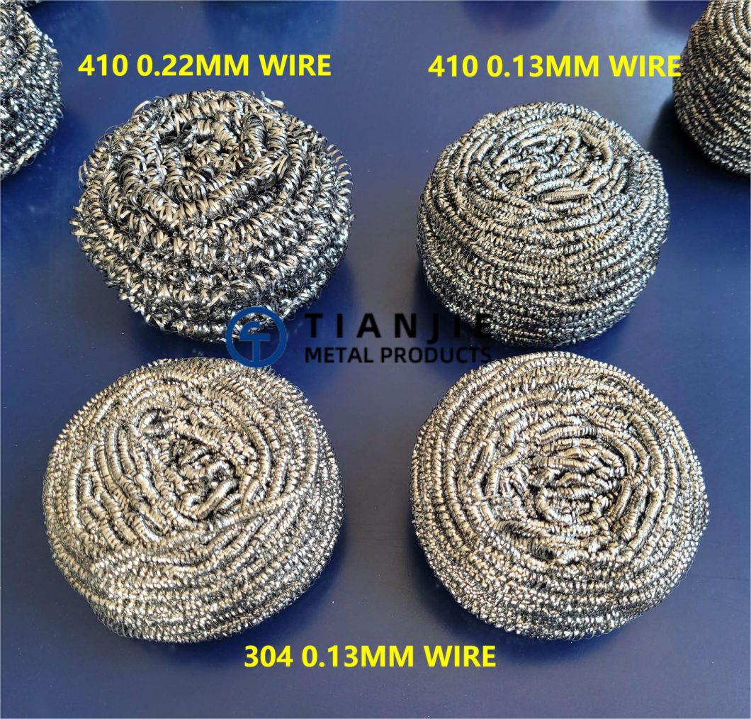 Factory Price Wholesale 410 Stainless Steel Wire Scourer Kitchen Cleaning Scourer Scrubber