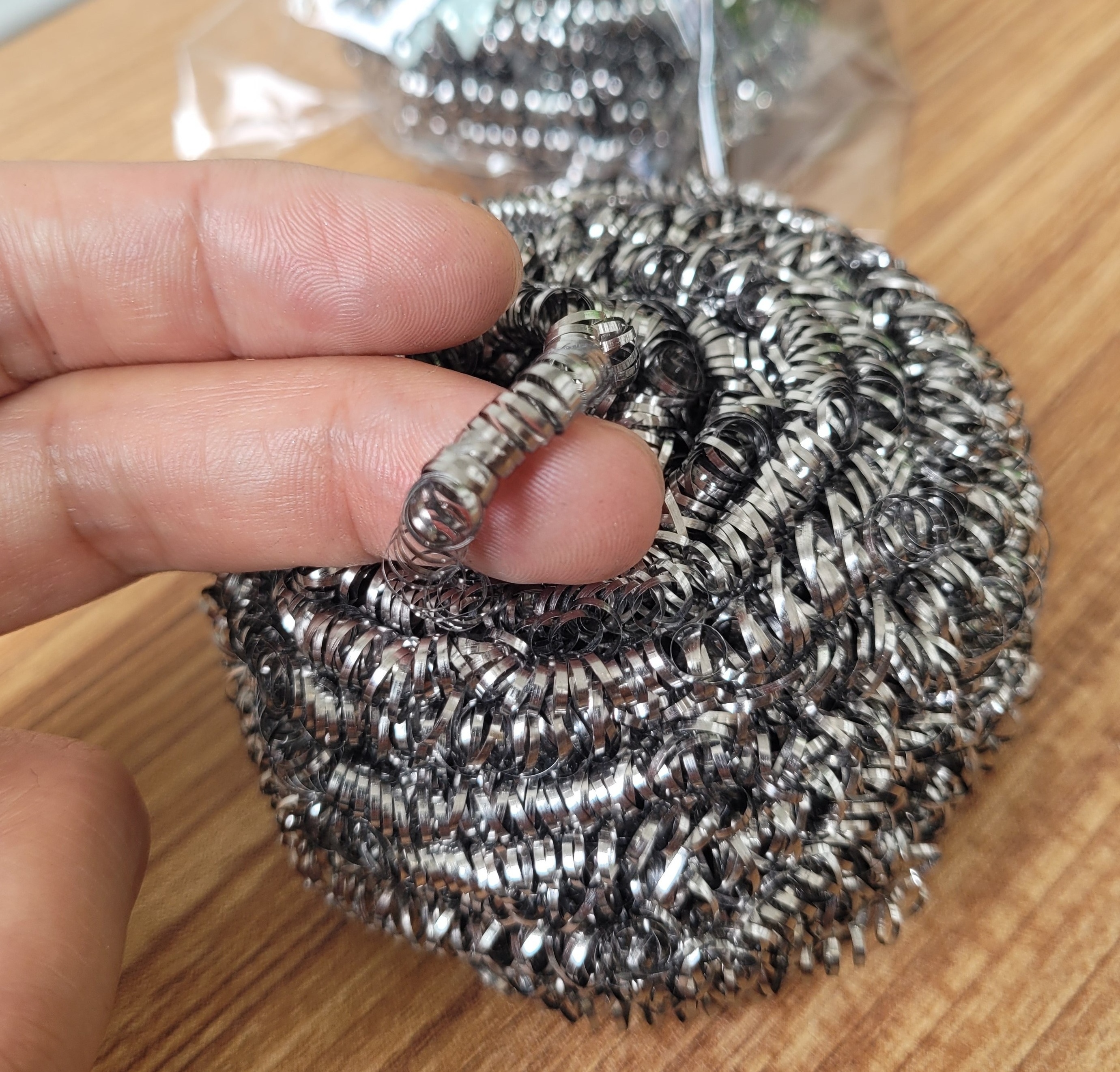 0.22mm Stainless Steel Wire Scourer Rough Scrubber Heavy Duty Metal Scourer