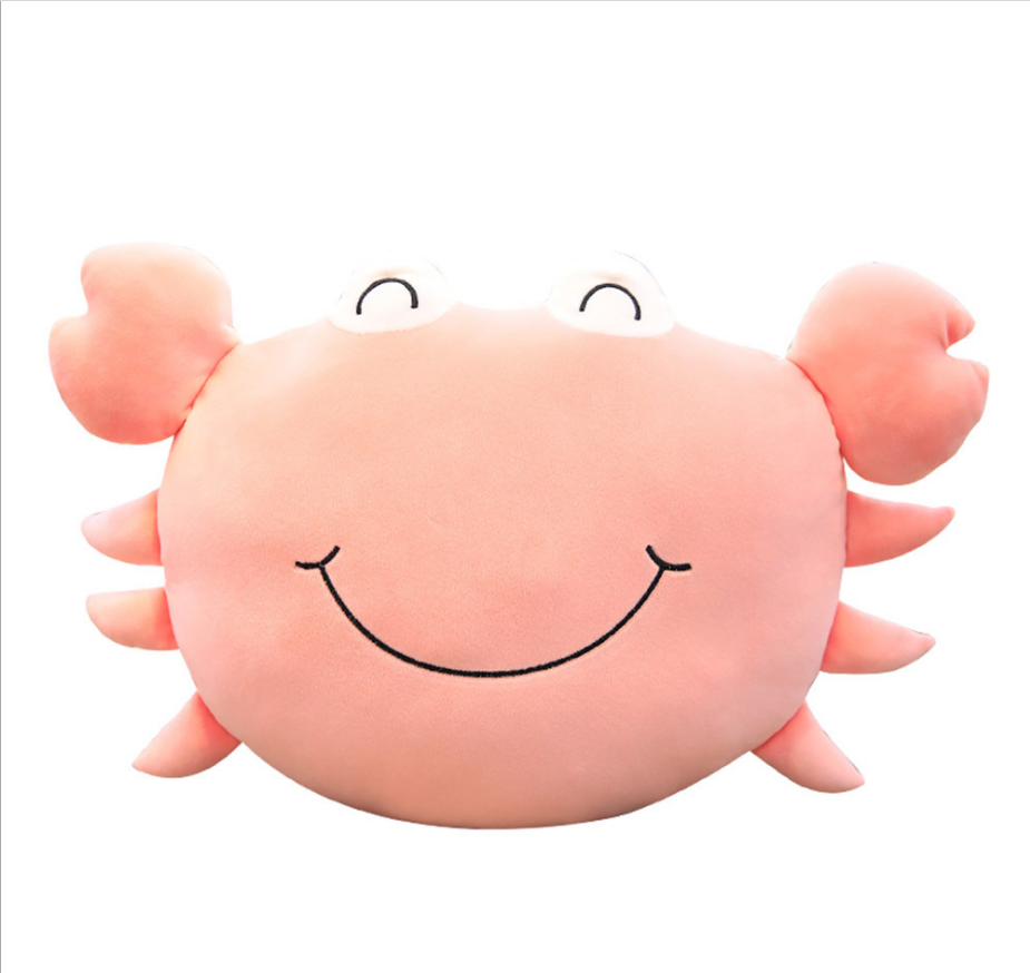 wholesale colorful baby toys soft stuffed sea animals plush crab pillow