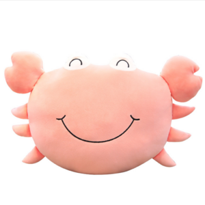 wholesale colorful baby toys soft stuffed sea animals plush crab pillow