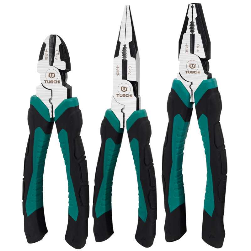 Long Nose Diagonal Cutting Combination Pliers Hand Tool Multi Functional Set