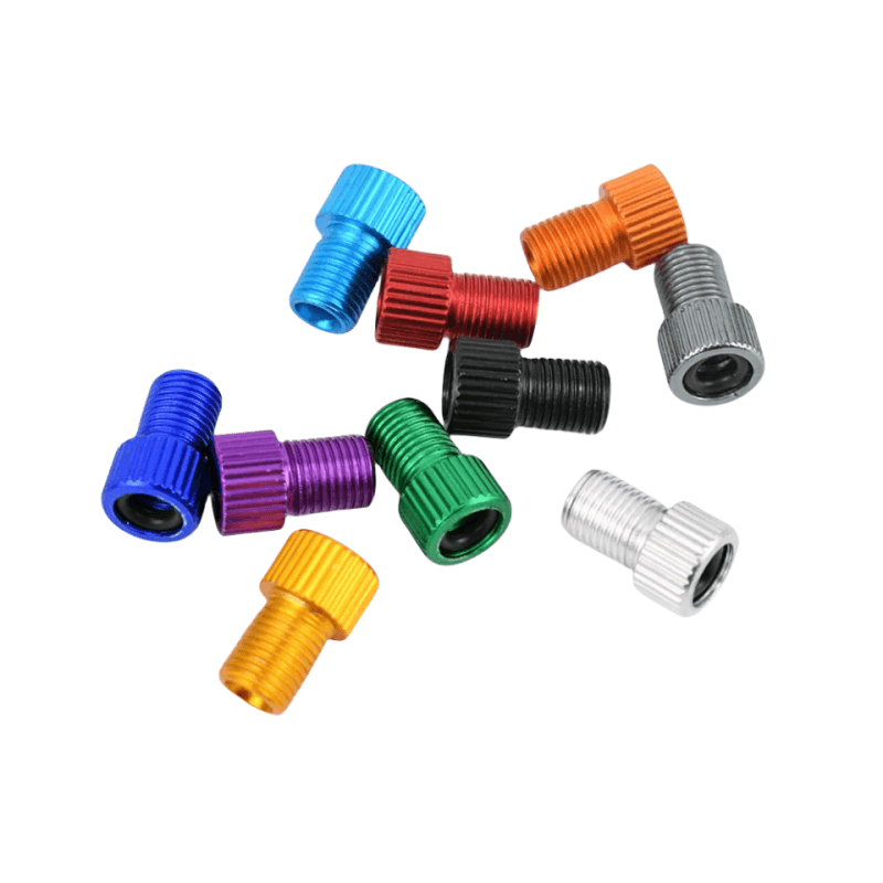 Custom Size Road Bicycle Valve Adapter Aluminum Tire Caps from Schrader to Car Presta/French for Cars and Bicycles