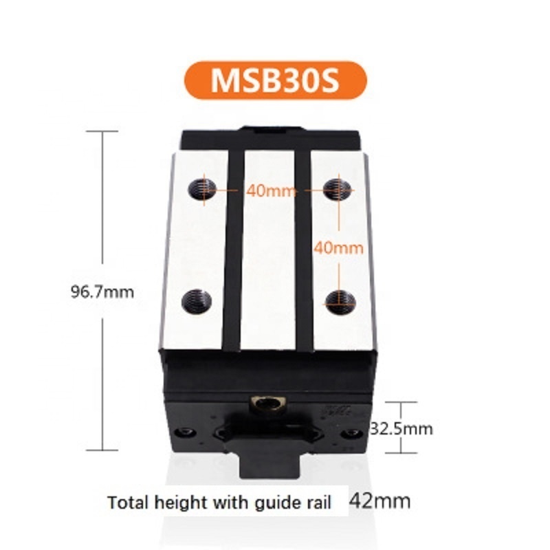 MSB30S Linear Slide Linear Plain Bearing Unit Low Price and Heavy Duty Ball Rail Linear Guide Rail