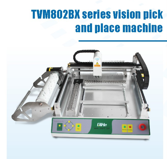 TVM802BX SMT pick and place machine 2heads 46slots desktop pnp mounter deluxe edition